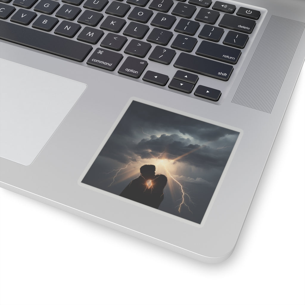 Dramatic Storm — Person — Kiss-Cut Sticker