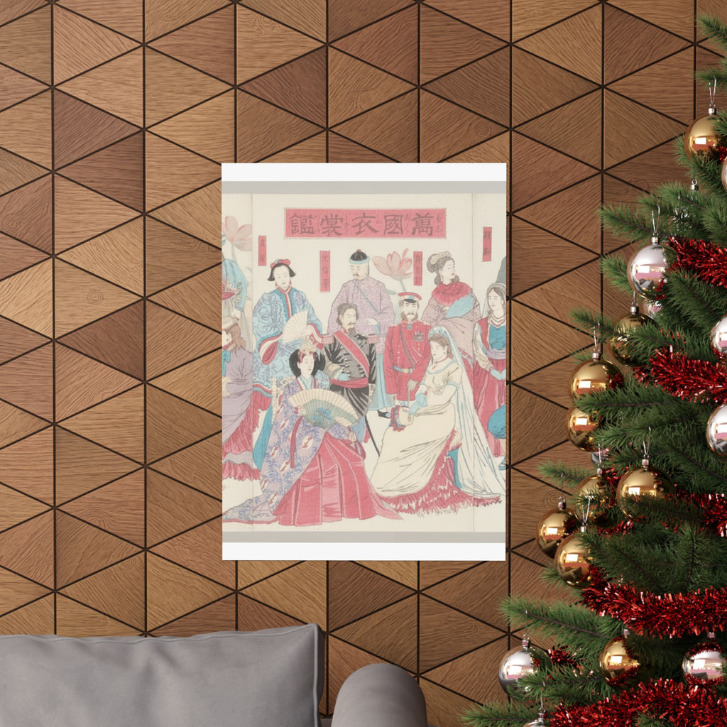 Watercolor — Mirror Of National Costumes Of All Nations  (Bankoku Ishō Kagami) — Matte Poster