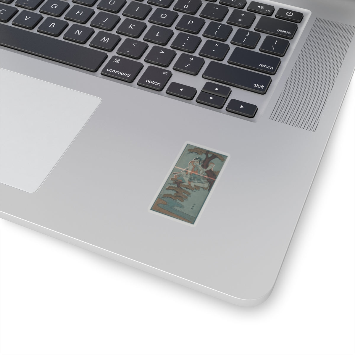 Cinematic — The Actor Otani Hiroemon Iii Watching From The Branches Of A Pine Tree Overhangi — Kiss-Cut Sticker
