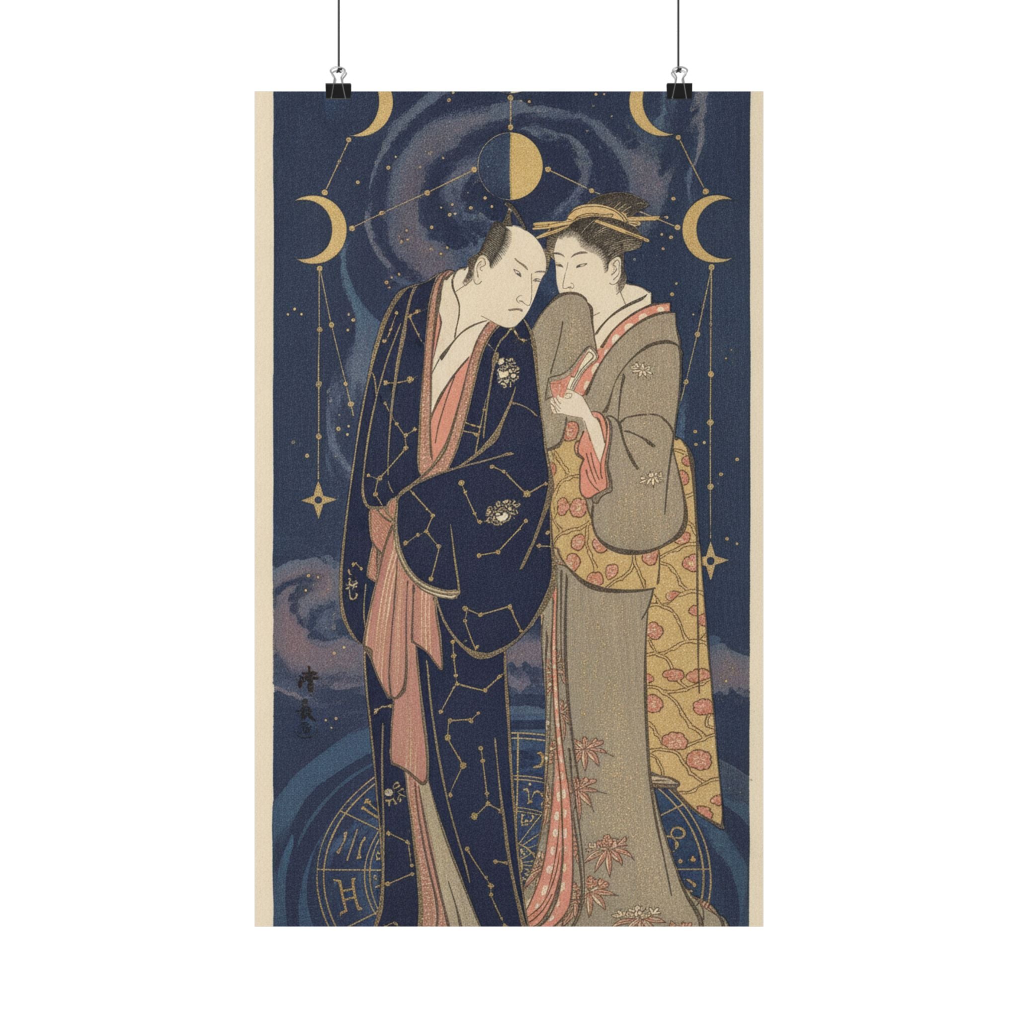 Celestial — Ichikawa Yaozo Iii With A Lady — Matte Poster