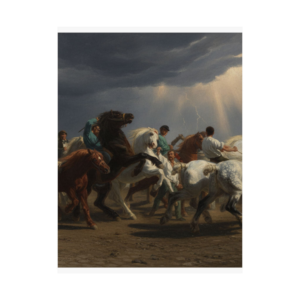 Dramatic Storm — Horse — Matte Poster