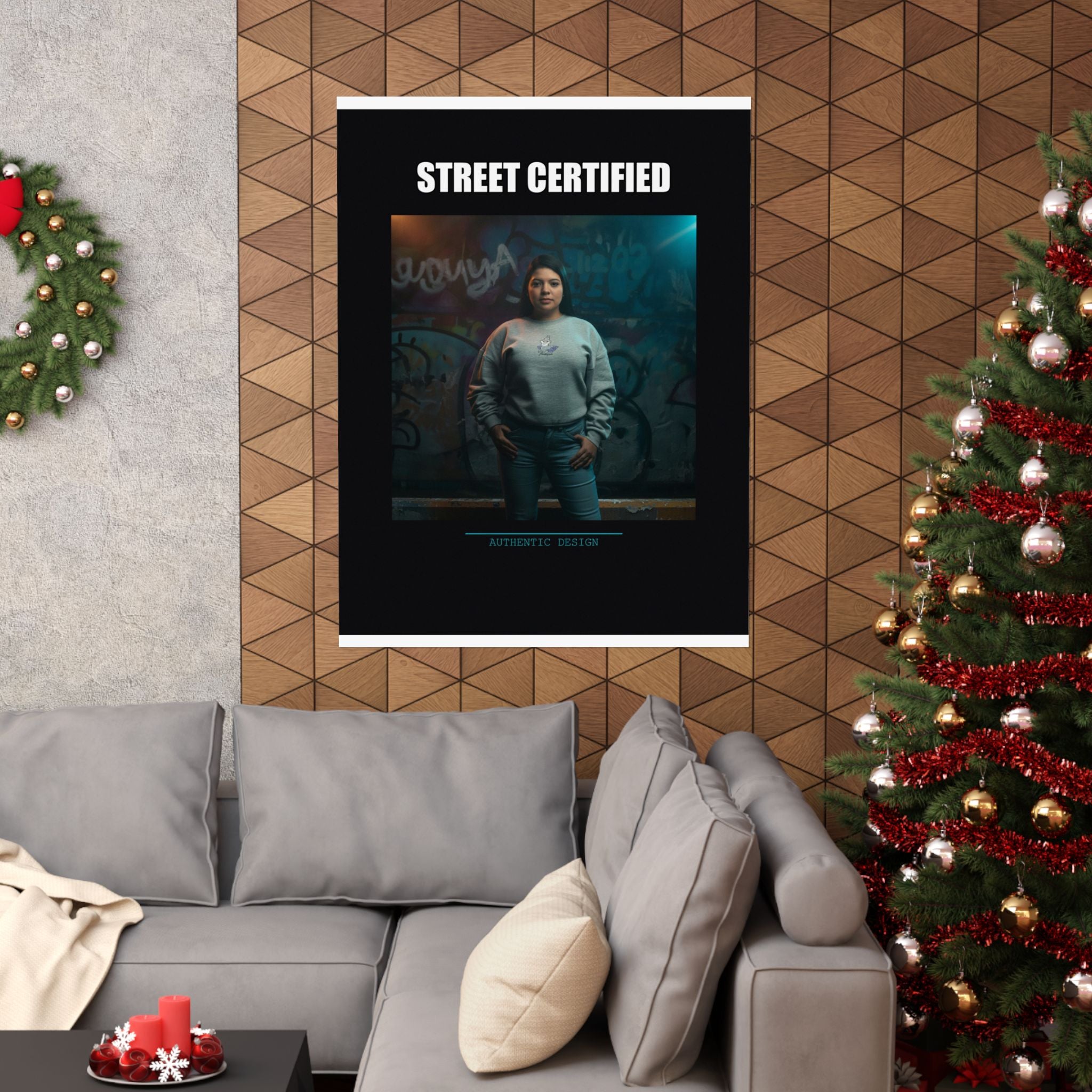 Street Certified Graffiti Wall Portrait Matte Poster