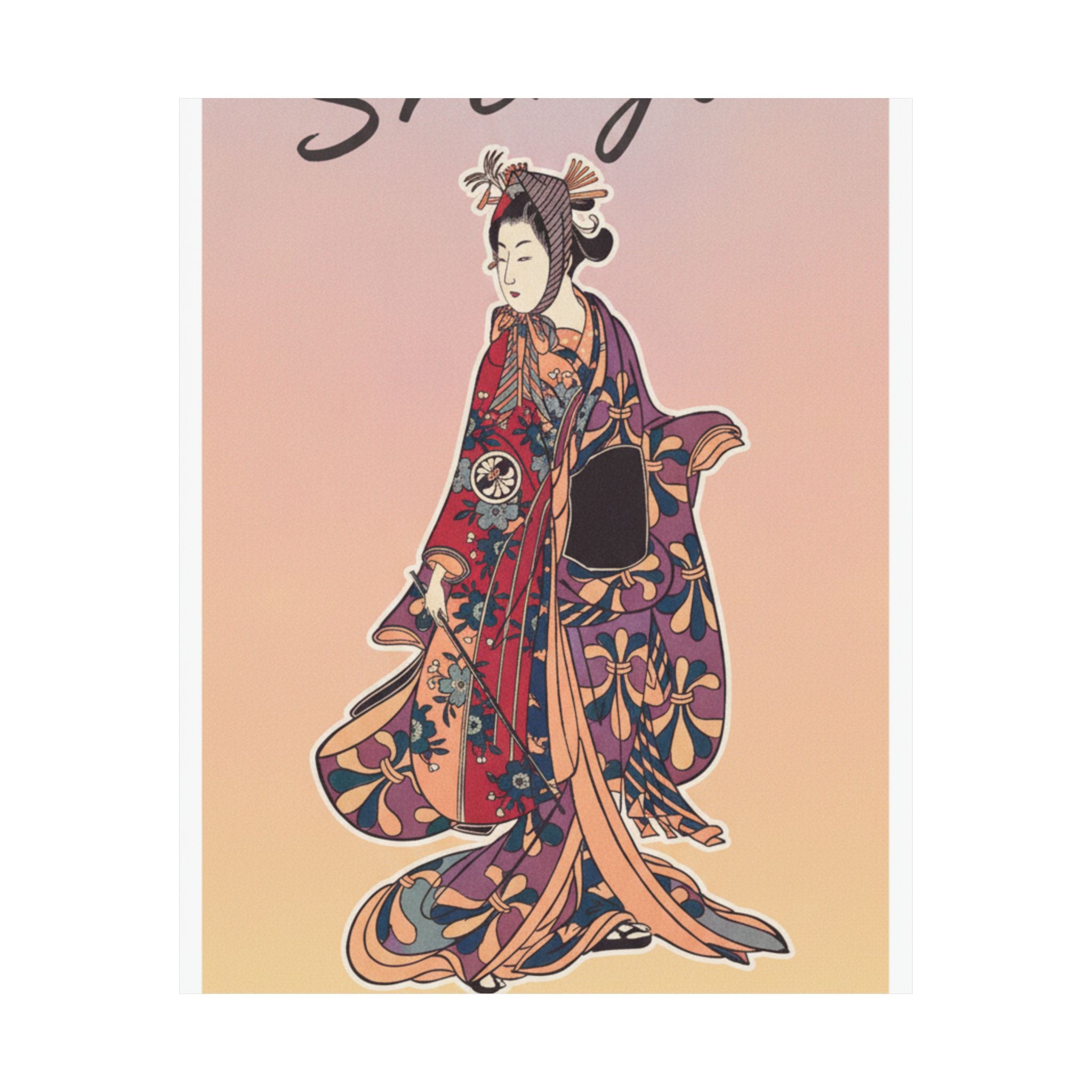 Affirmation — Segawa Kikunojō Ii As A Woman Standing — Matte Poster