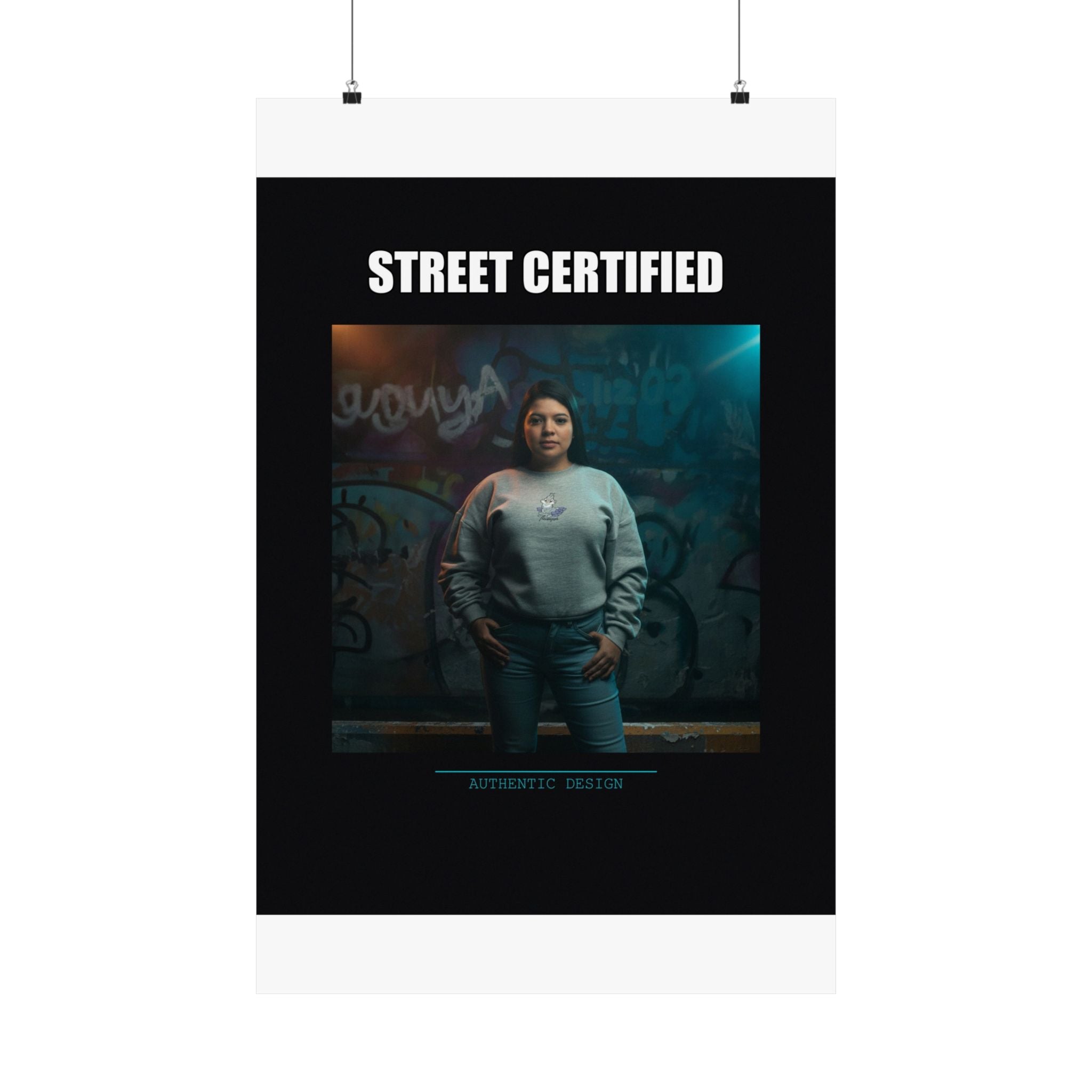 Street Certified Graffiti Wall Portrait Matte Poster