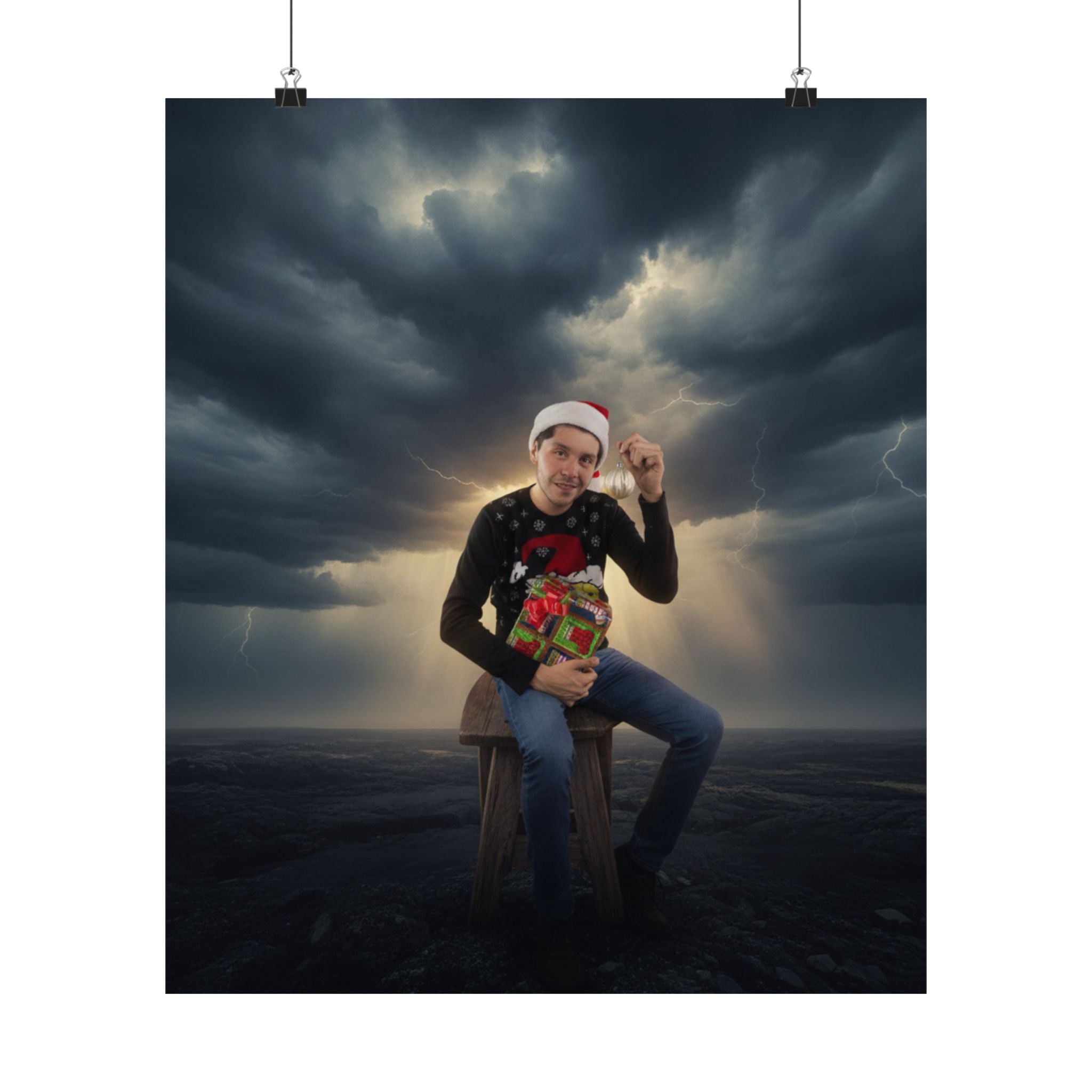 Dramatic Storm — Person — Matte Poster