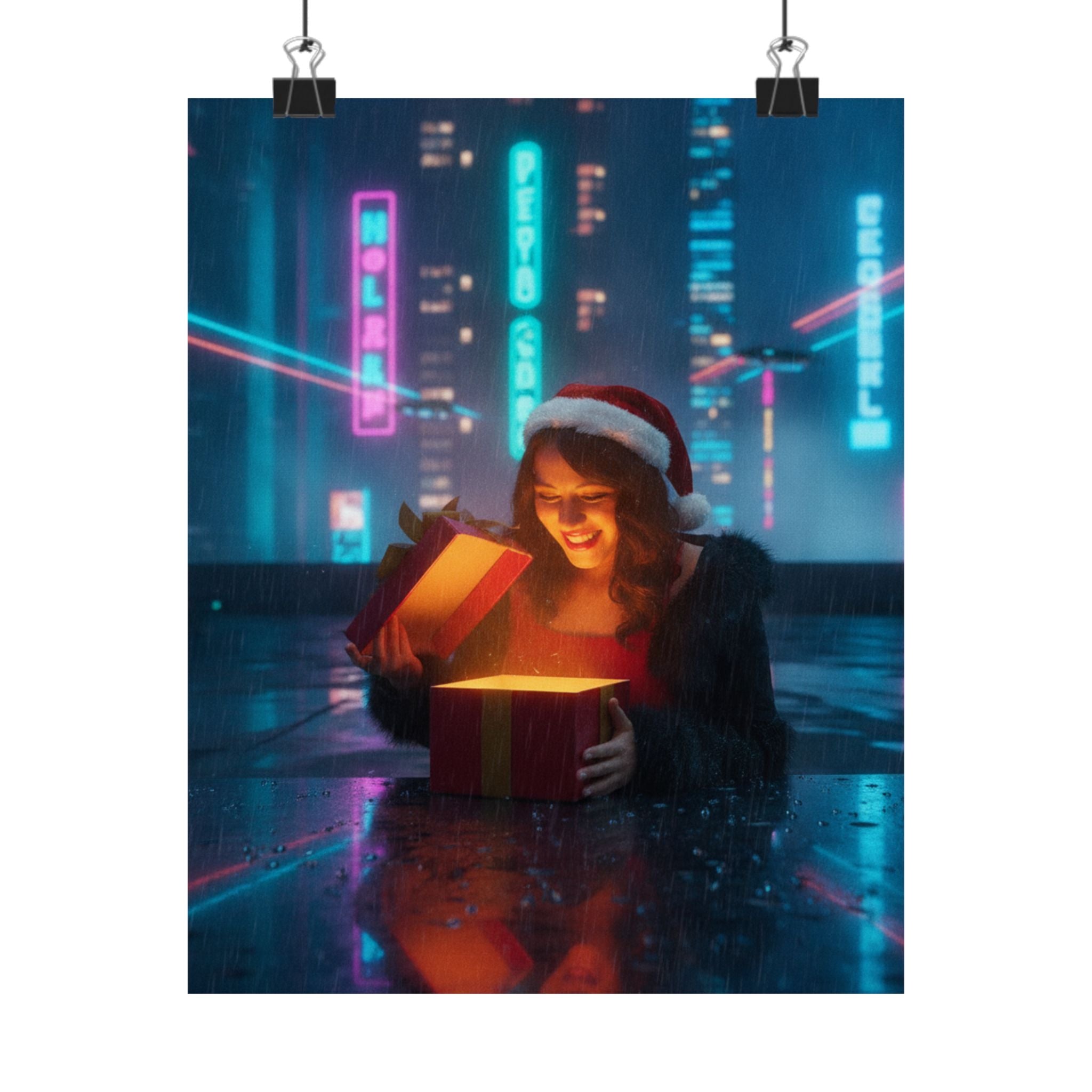 Neon Noir — Person — Matte Poster