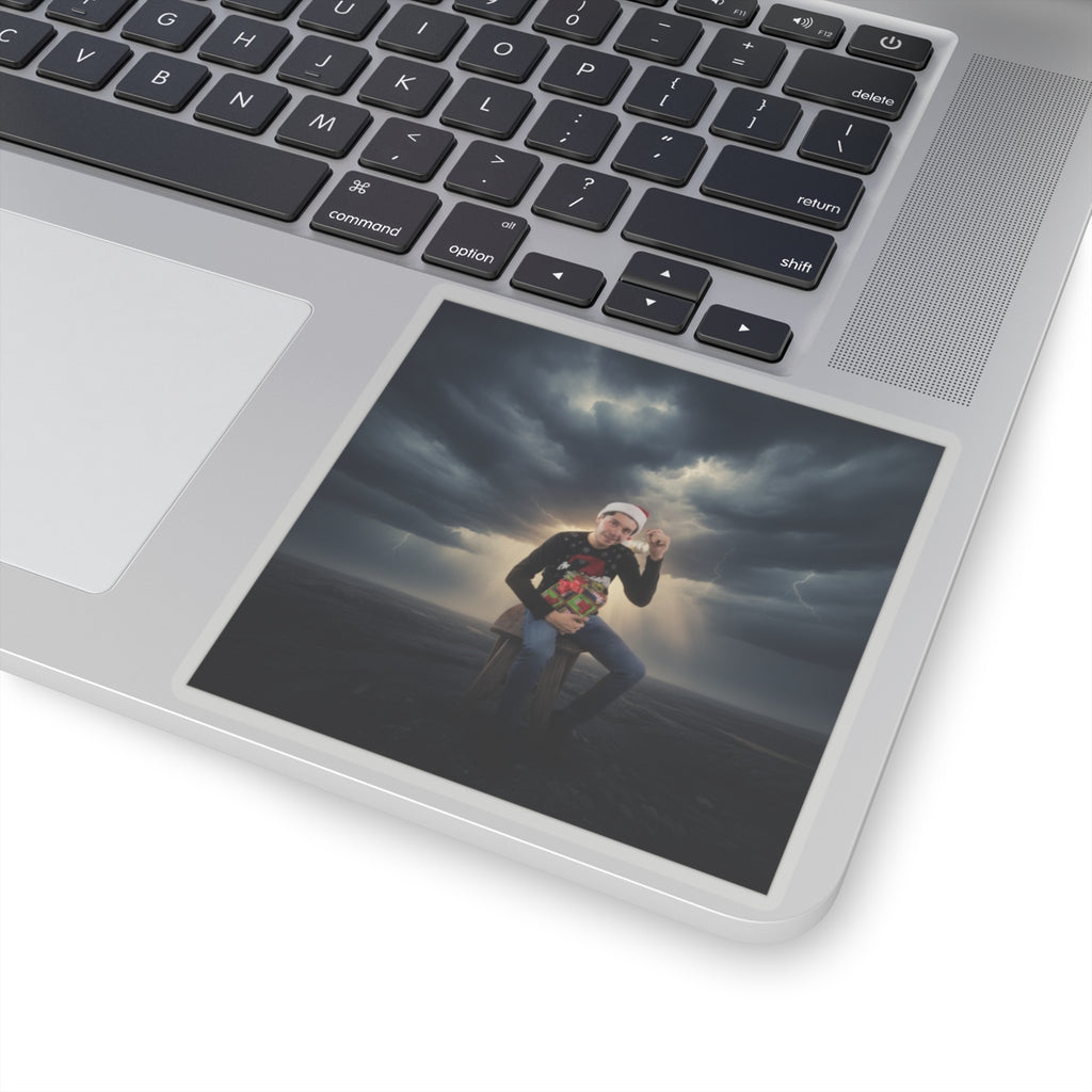 Dramatic Storm — Person — Kiss-Cut Sticker