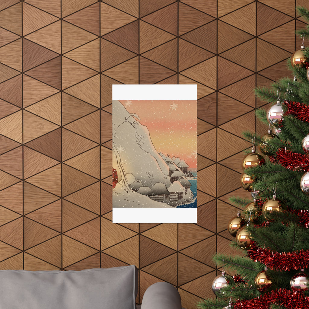Southern Sunset — Nichiren In Snow At Tsukahara, Sodo Province — Matte Poster