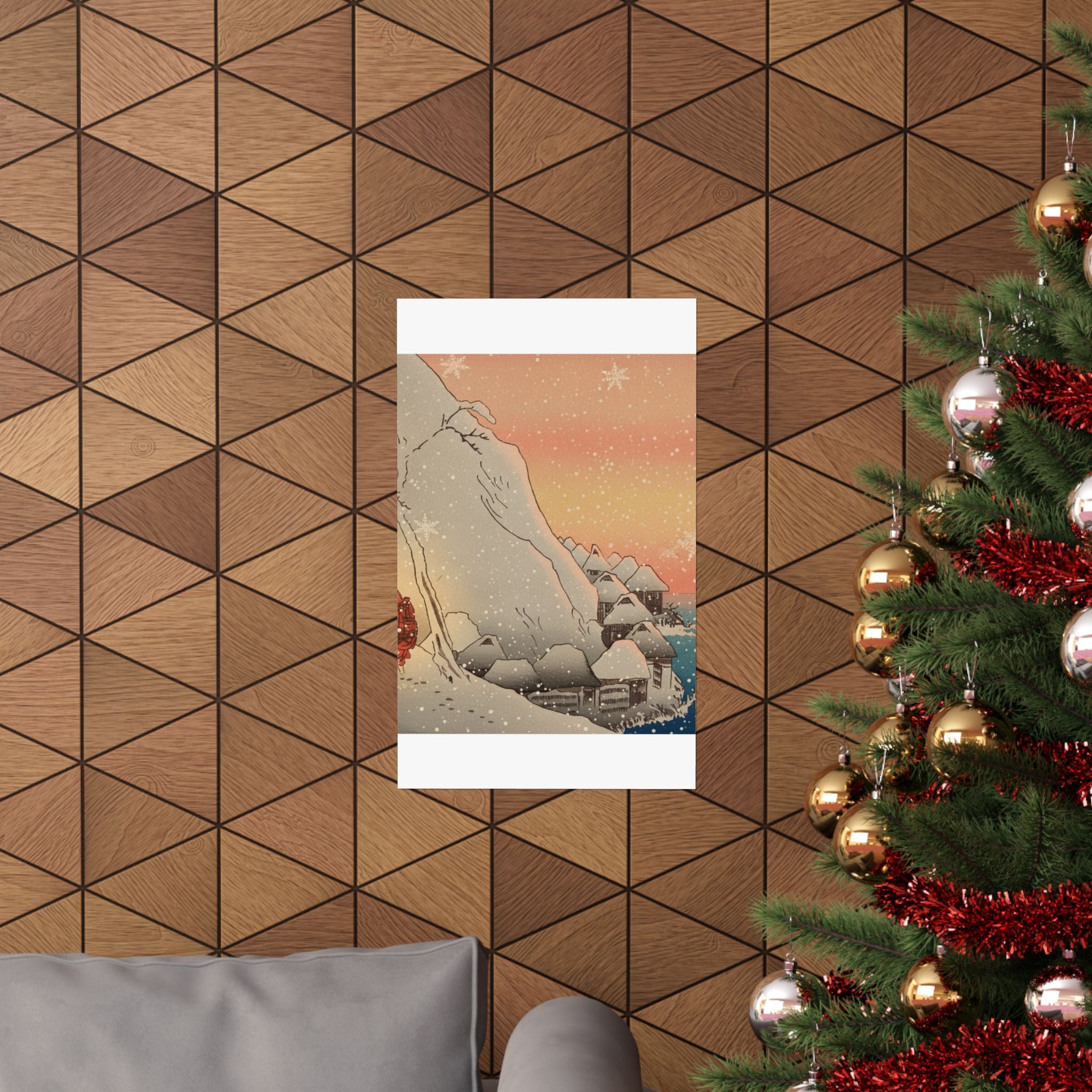Southern Sunset — Nichiren In Snow At Tsukahara, Sodo Province — Matte Poster