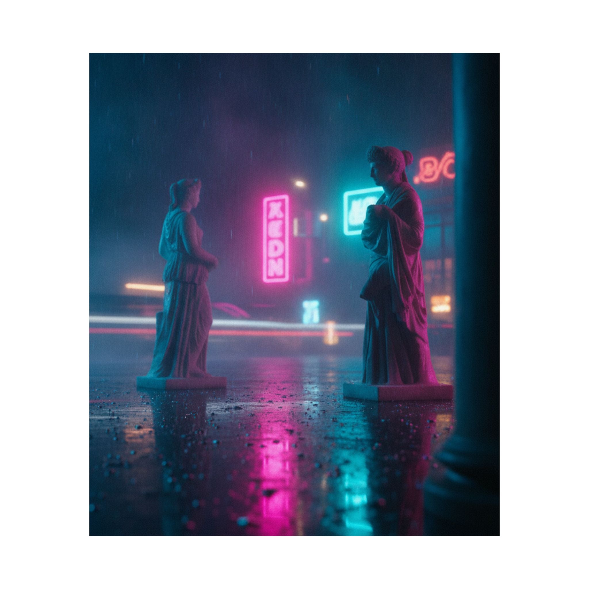 Neon Noir — Person — Matte Poster