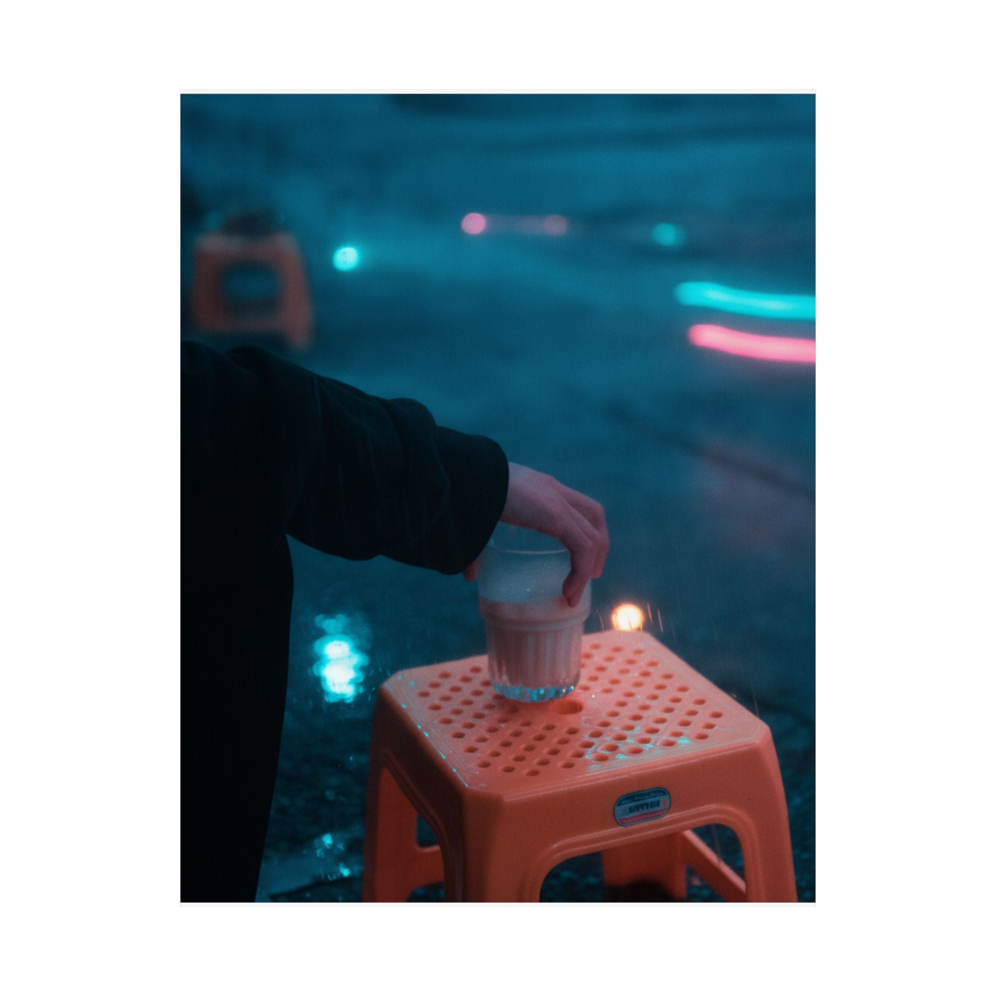 Neon Noir — Person — Matte Poster