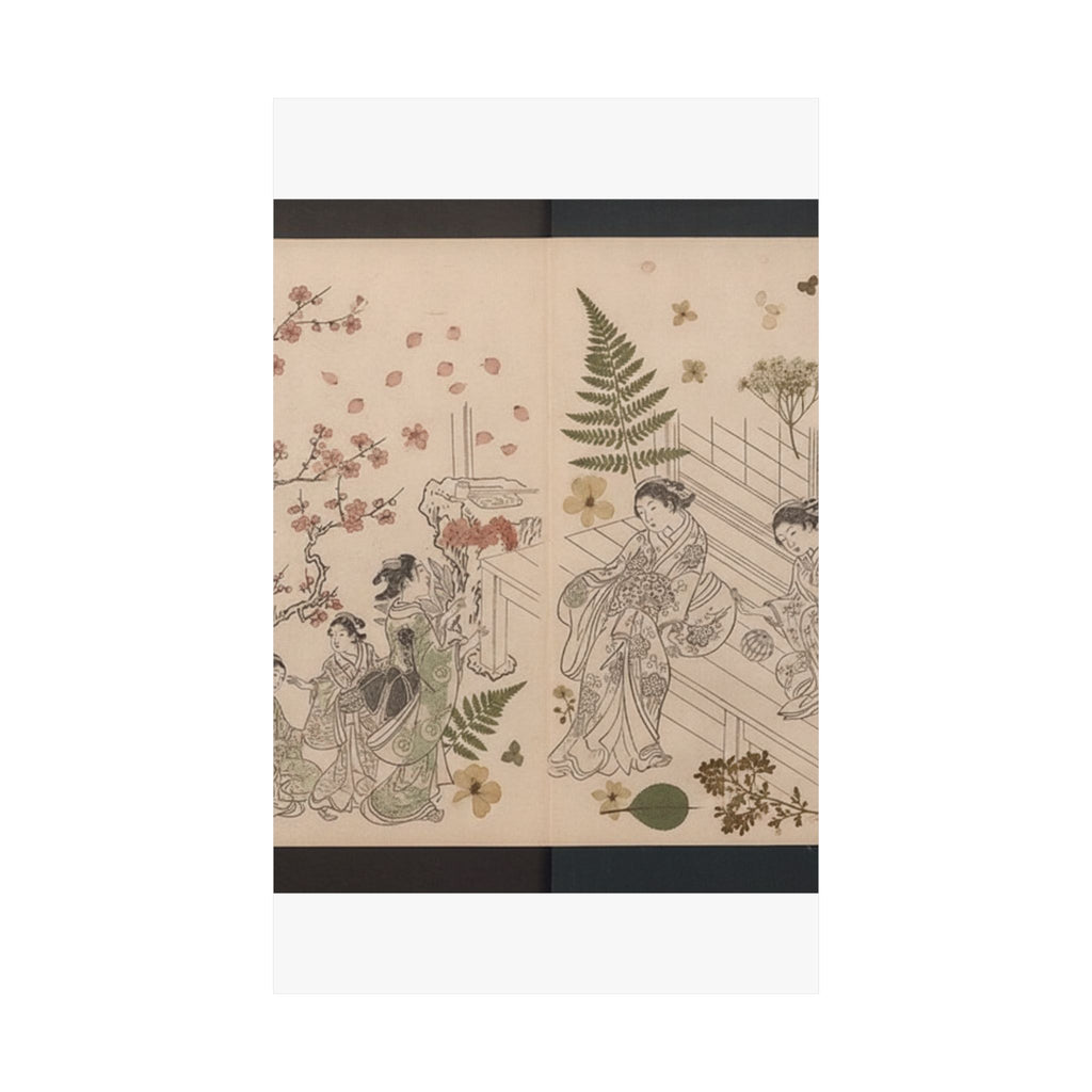 Botanical — True Reflections On The Life And Manners Of A Woman (Ehon Masukagami) 絵本十寸鏡 — Matte Poster