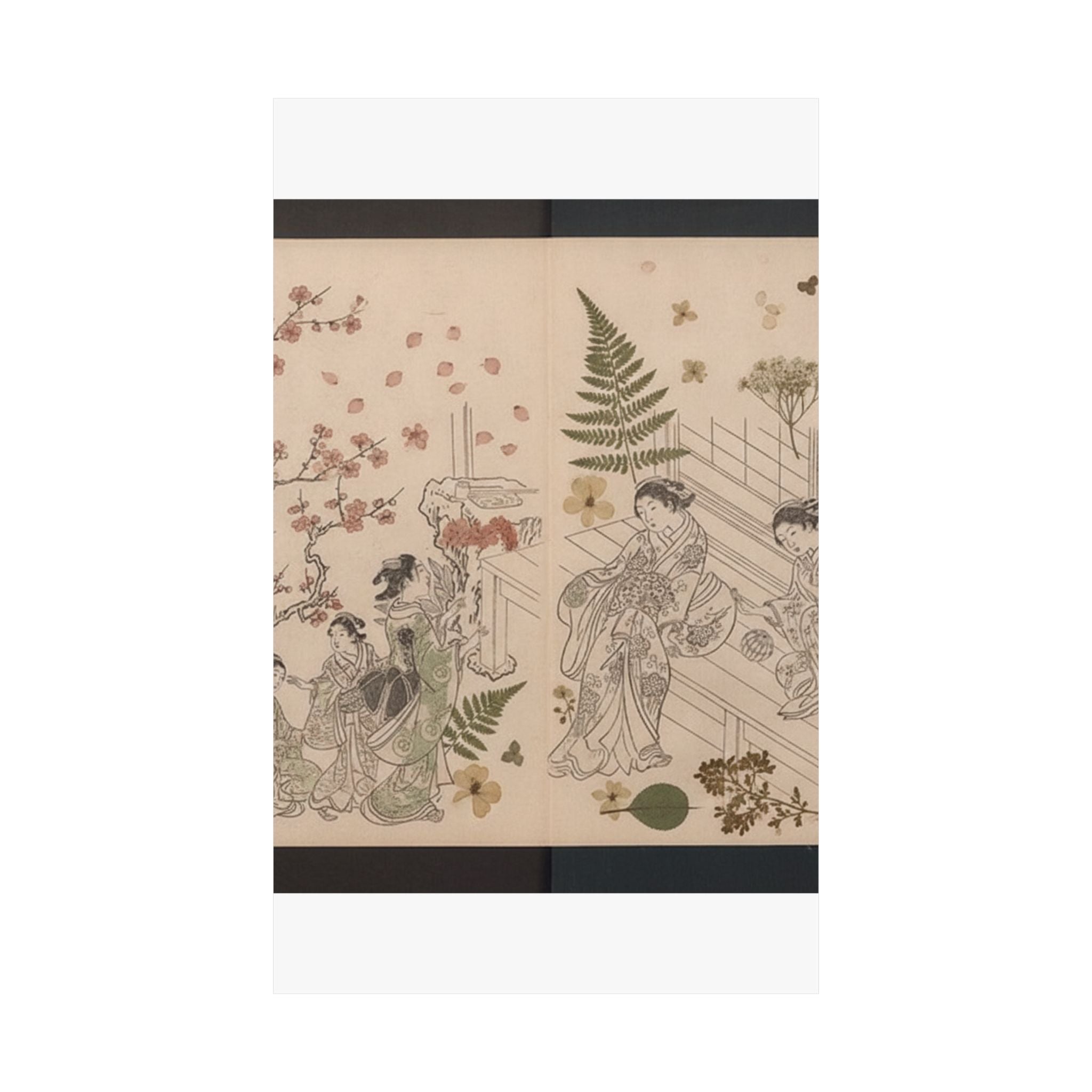 Botanical — True Reflections On The Life And Manners Of A Woman (Ehon Masukagami) 絵本十寸鏡 — Matte Poster