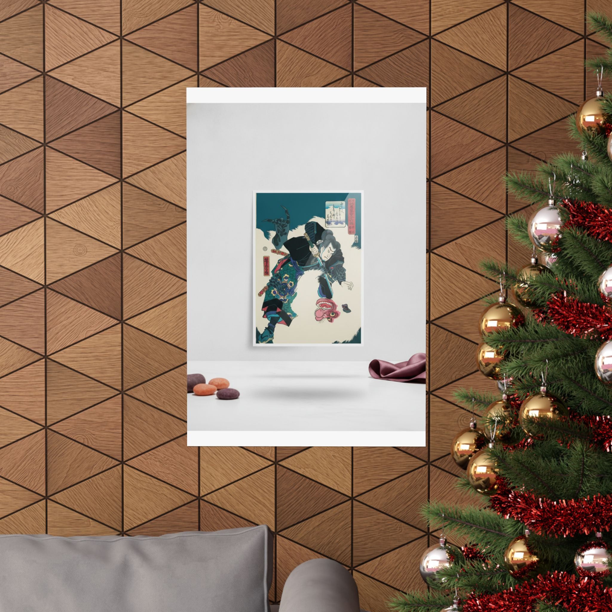 Product Marketing — The Warrior Slaying The Giant White Hihi — Matte Poster