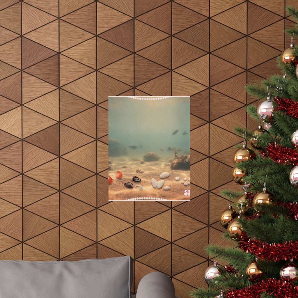 Scenic Nature — Shells Under Water — Matte Poster