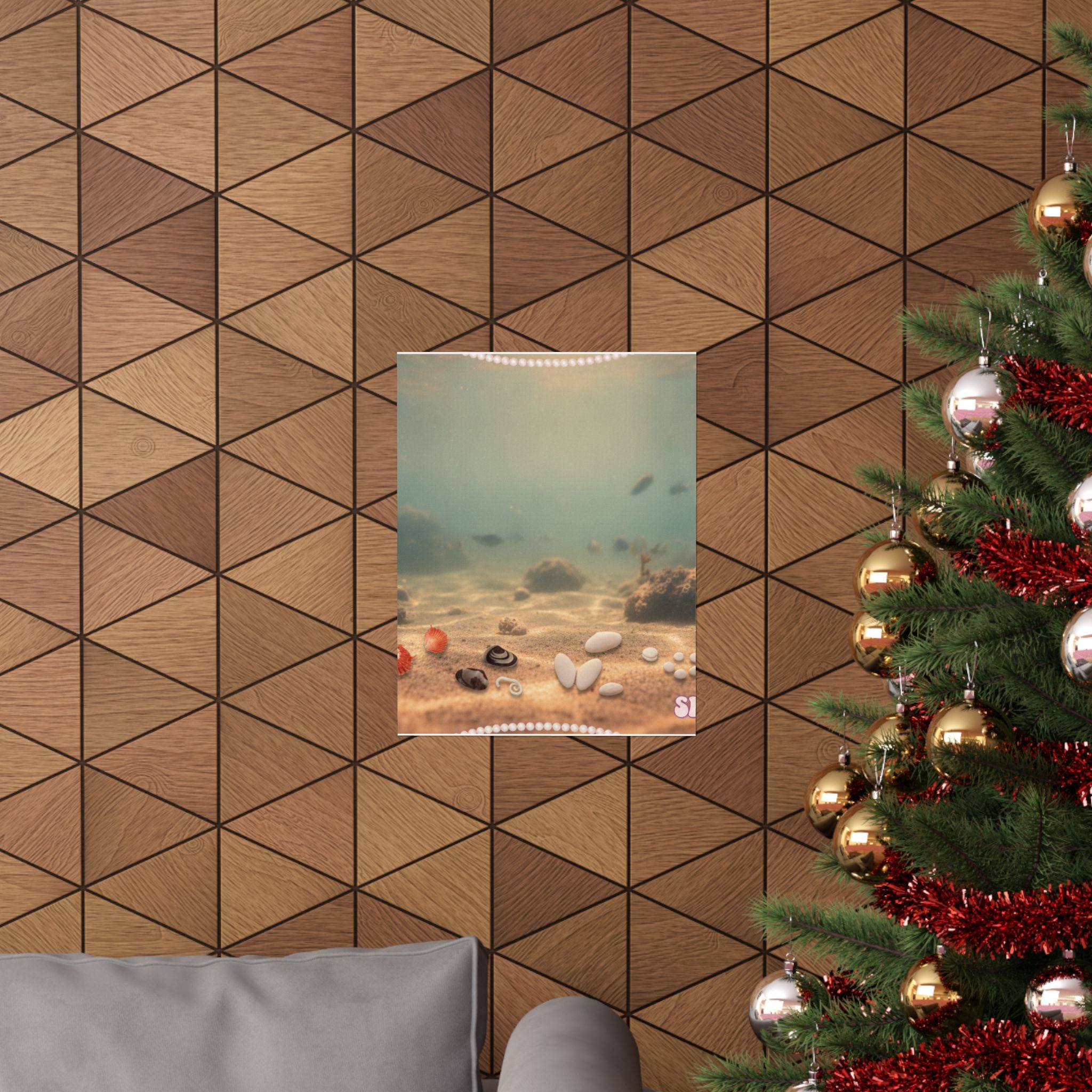 Scenic Nature — Shells Under Water — Matte Poster