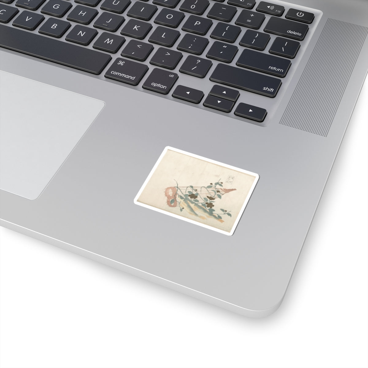 Botanical — Sweet Fishes Of The Nagara River, With Baskets And Flowers — Kiss-Cut Sticker