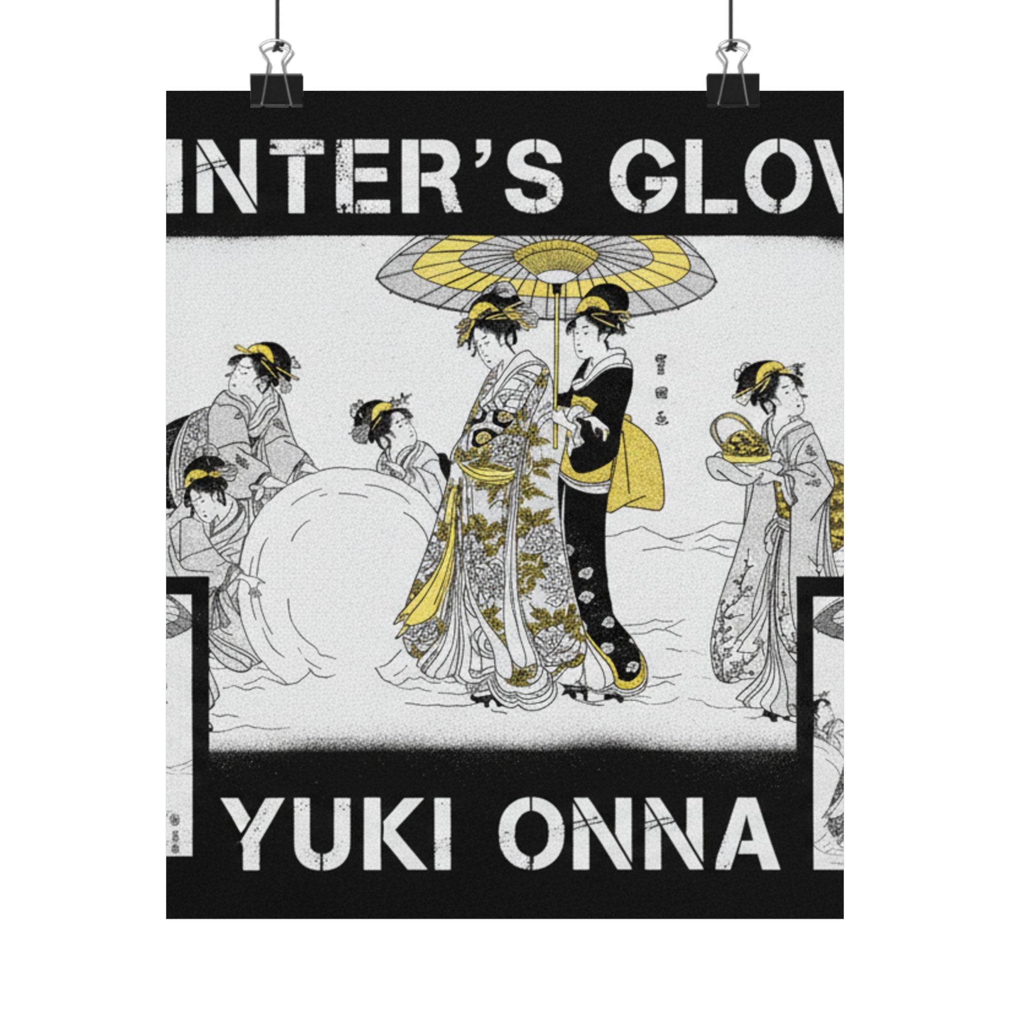 Streetwear Collage — Courtesans And Attendants Making A Giant Snowball — Matte Poster