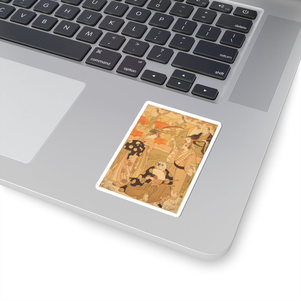 Southern Sunset — Theatrical Scene, With Musicians — Kiss-Cut Sticker