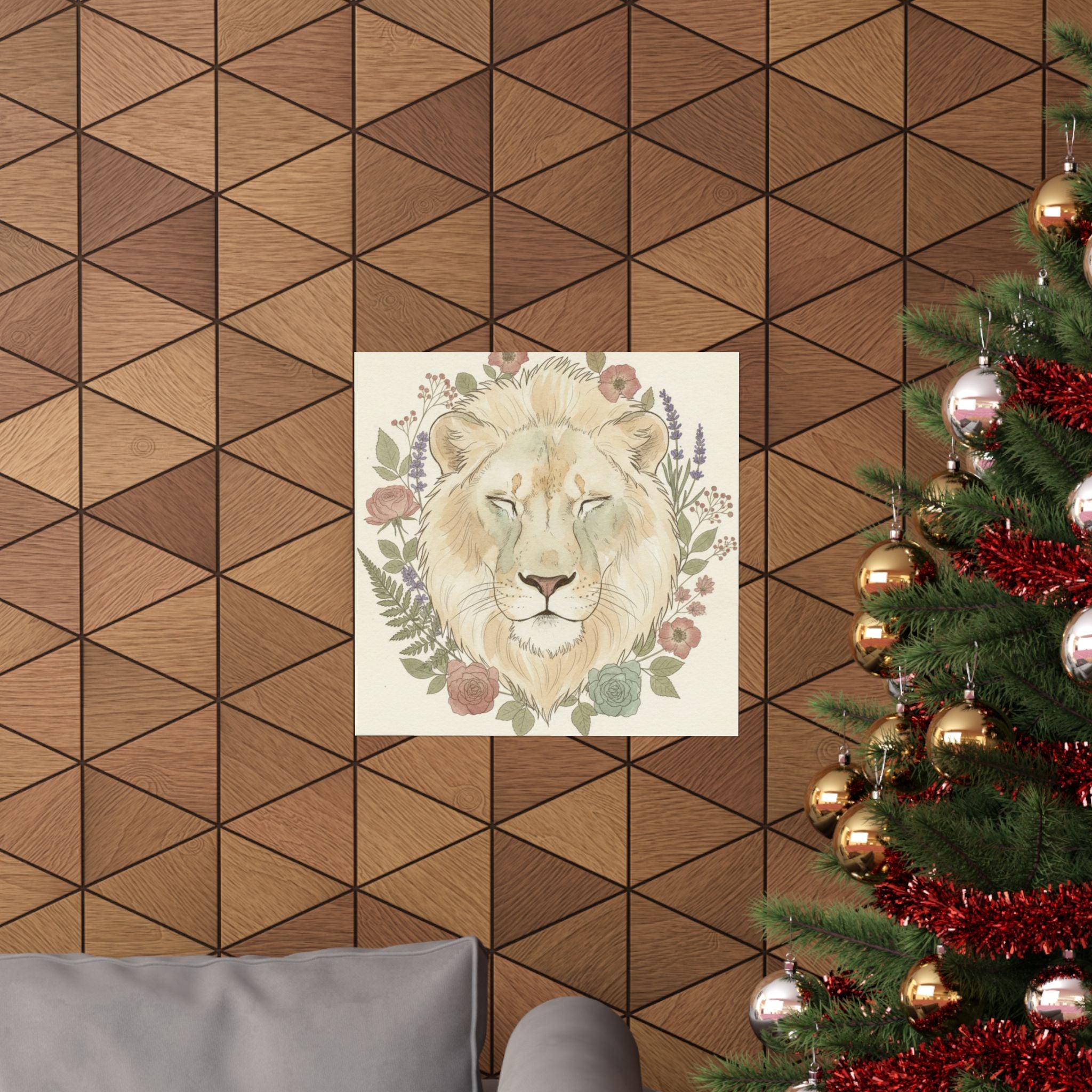 Botanical — Lion — Matte Poster