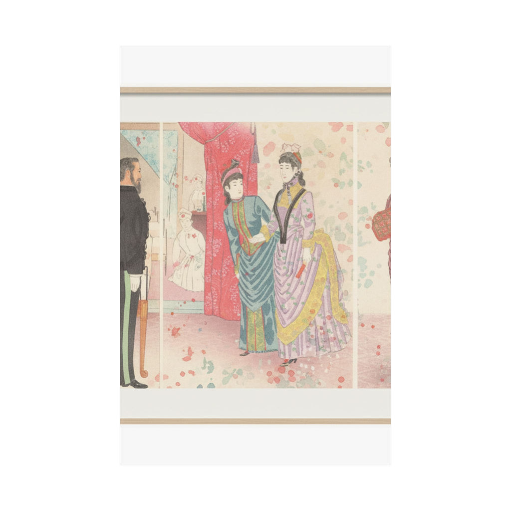Watercolor — Illustration Of The Empress Visiting A Field Hospital [In Hiroshima] (Yasen Byōi — Matte Poster