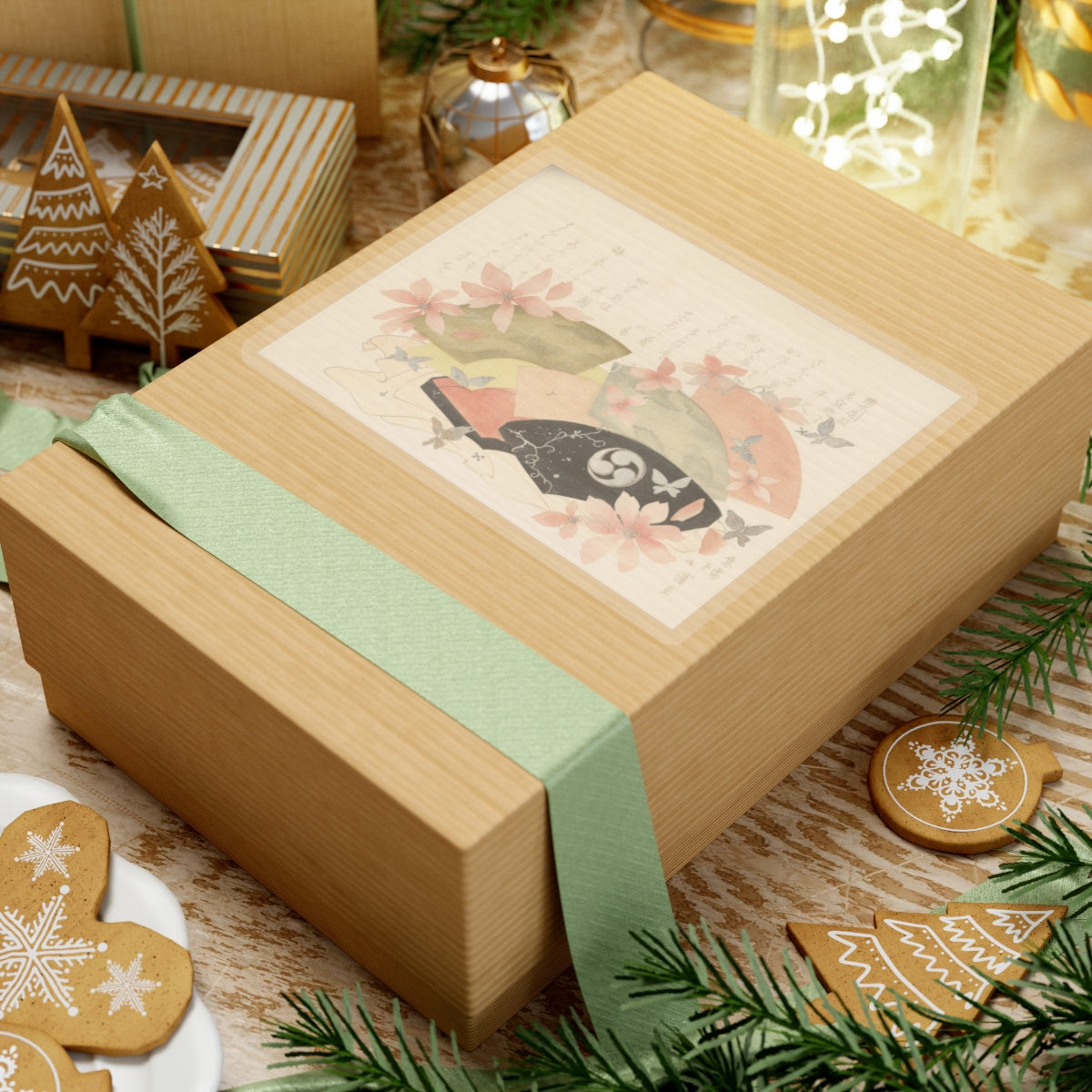Watercolor — Fan-Box With Fans — Kiss-Cut Sticker