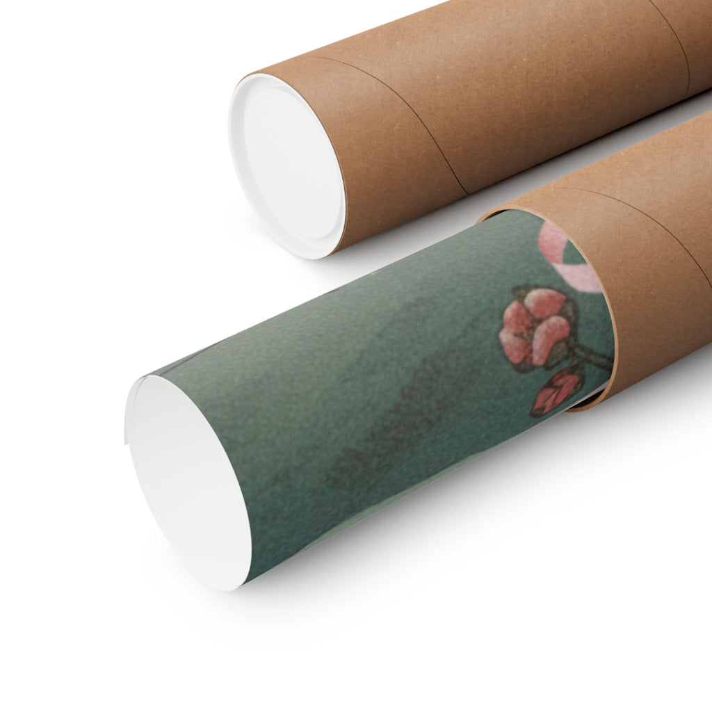 Scenic Nature — Bush Warbler On A Plum Branch (Ume Ni Uguisu) — Matte Poster