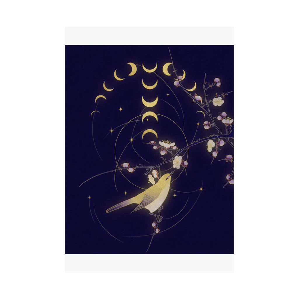 Celestial — New Moon; Nightingale On A Plum Branch — Matte Poster