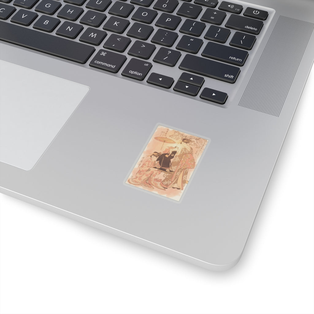 Southern Sunset — The Oiran Yoyogiku Of Matsubaya Standing Under A Cherry Tree — Kiss-Cut Sticker
