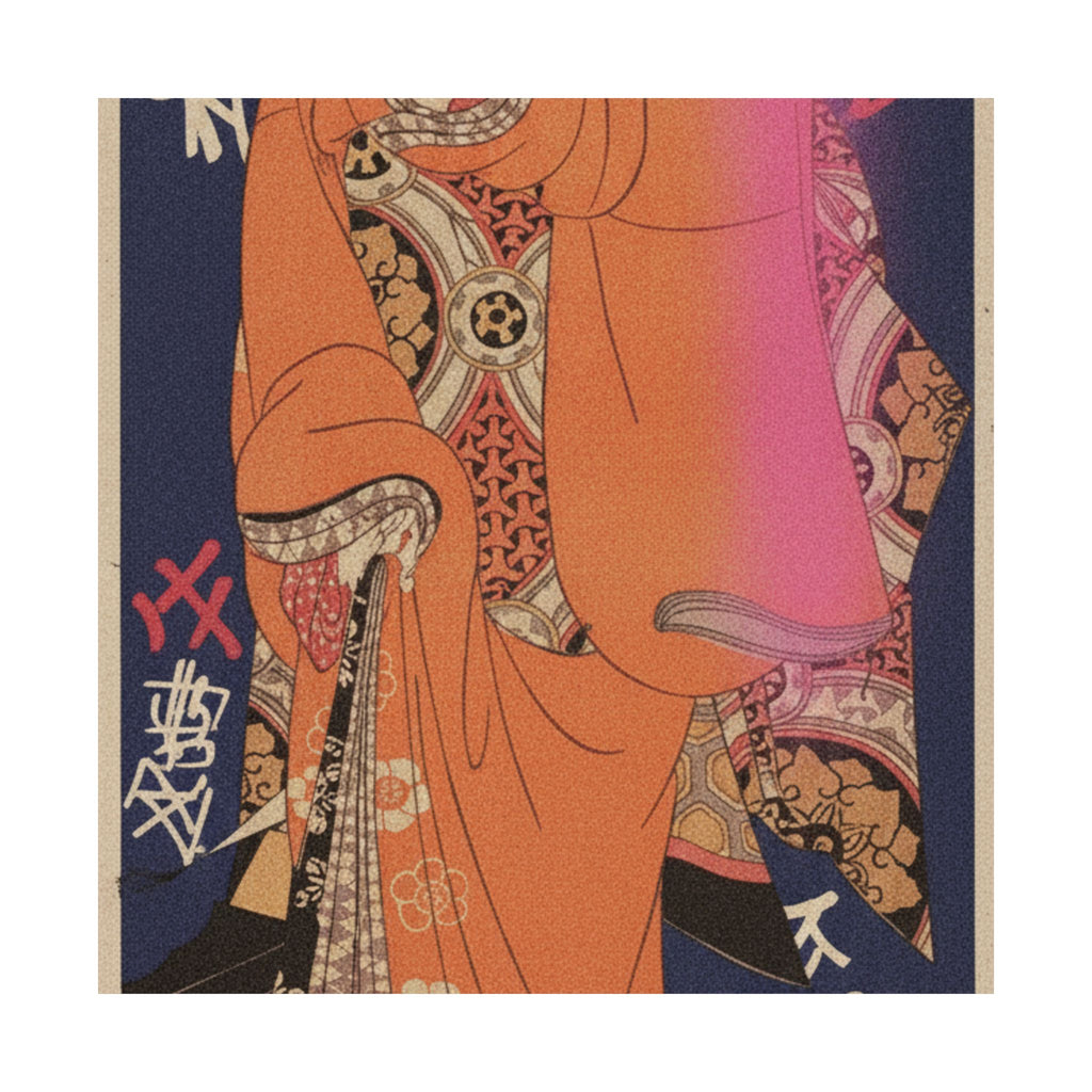 Japanese Street — Geisha, Probably A Singing Girl — Matte Poster